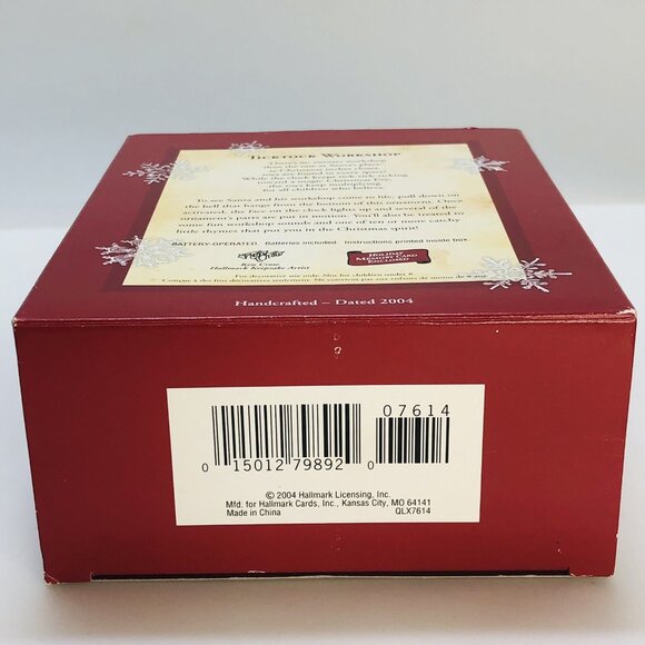 Magic Ornament Workshop Clock Movement Sound Light 2004 Hallmark Keepsake - Picture 11 of 12